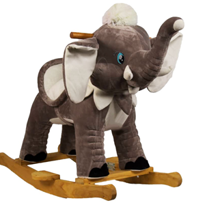 راکر فیل کودک چوبی خاکستری -اسباب بازی